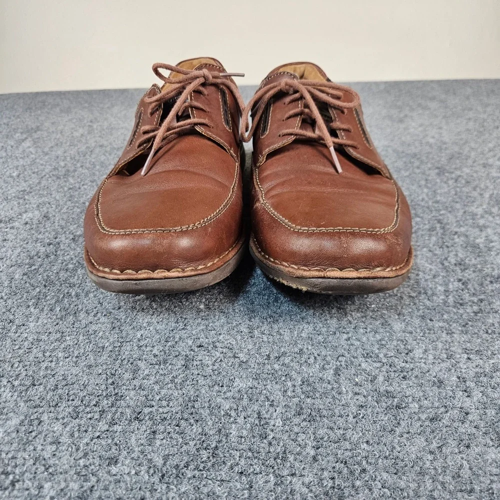 Clarks 1825 Mens Brown Leather‎ Moc Toe Oxford Lace Up Shoes 26101183 Size 11M